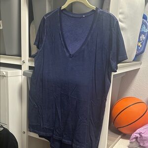 Navy and black set of 2 V-Neck T-Shirt